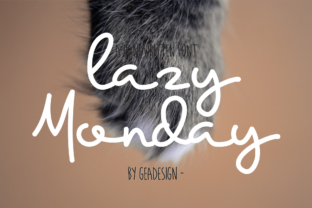 Lazy Monday: A Playful Handwritten Font for Editorial Design