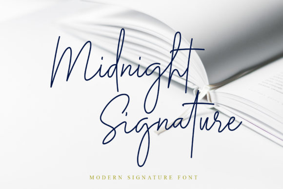 Midnight Signature: A Handwritten Font for Elegant Web Design